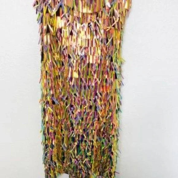 Milly Nickie Sequin Disco Midi Cocktail Dress New. New Years, holiday dress! - Picture 9 of 12